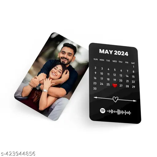 Personalized PVC Wallet Card  For your Loved One  with Unique Photo and Message. Best for Special Occasion (Calendar Wallet Card). Print - Double side, Size - 54x86mm.