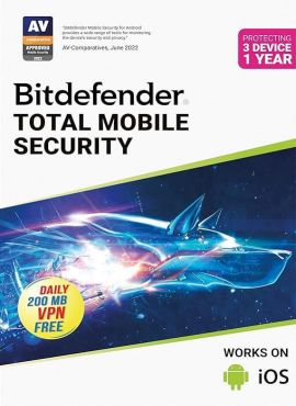 Bitdefender Mobile Security For Android And iOS 3 User 1 Year