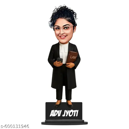 Female Advocate Caricature | Personalized Lawyer Gift forFemale Lawyers | Custom Advocate Figurine | Unique Graduation or Farewell Gift Idea