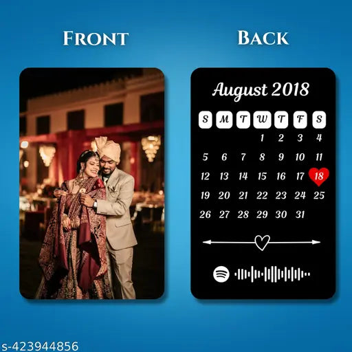 Personalized PVC Wallet Card  For your Loved One  with Unique Photo and Message. Best for Special Occasion (Calendar Wallet Card). Print - Double side, Size - 54x86mm.