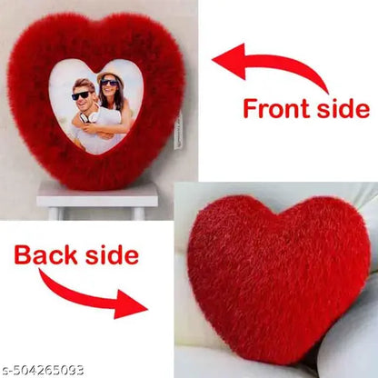 JaduPrint Sublimation Print Cushion, Heart Shape Fur Cushion, Photo Pillow, Customise Cushion, Personalised Photo Print Cushion, Cushion Cover, Photo Print Cushion, Best Quality Cushion, Pillow Photo print, Photo Print Heart Fur Cushion, Trending Cushion