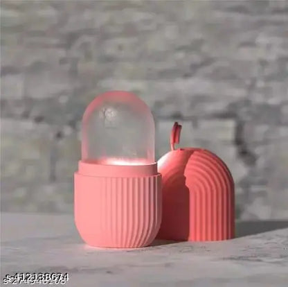 [Combo Offer...Offer..] (Pack of 2) Ice Roller & Ice Cube Trey, Facial Ice Roller For Massage Face , Ice Cube Trey Silicon Material And count of 37 Slote