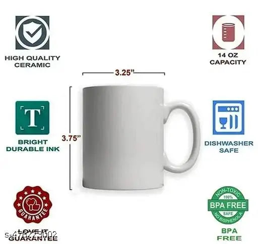 Personalised Photo White Coffee Mug CUP with Photo Keychain 325 ML