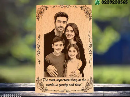 KIVI Customized Engraved Wooden Plaque 6x4 for Happy Anniversary | Personalized Gift for Couples, Husband, Wife | Unique PhotoFrame Gift for Anniversary Celebration